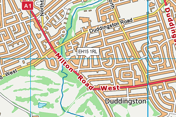 EH15 1RL map - OS VectorMap District (Ordnance Survey)