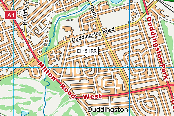 EH15 1RR map - OS VectorMap District (Ordnance Survey)