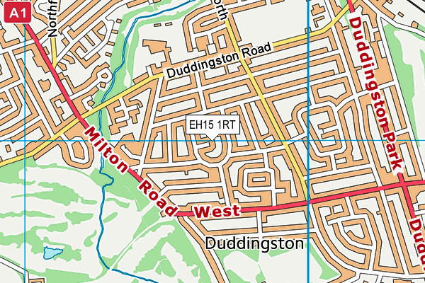 EH15 1RT map - OS VectorMap District (Ordnance Survey)