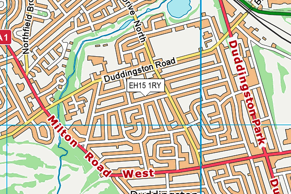 EH15 1RY map - OS VectorMap District (Ordnance Survey)