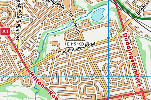 EH15 1SD map - OS VectorMap District (Ordnance Survey)