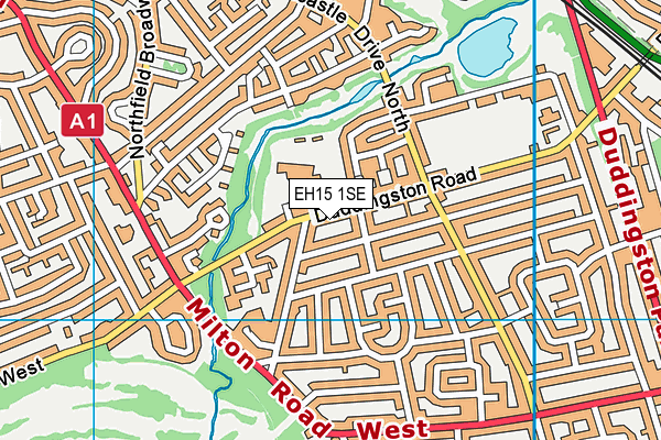 EH15 1SE map - OS VectorMap District (Ordnance Survey)