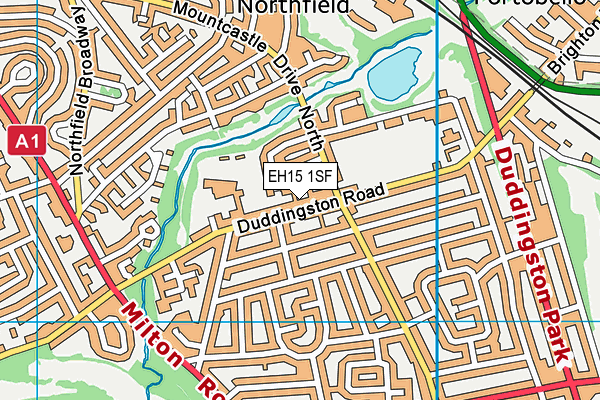 EH15 1SF map - OS VectorMap District (Ordnance Survey)