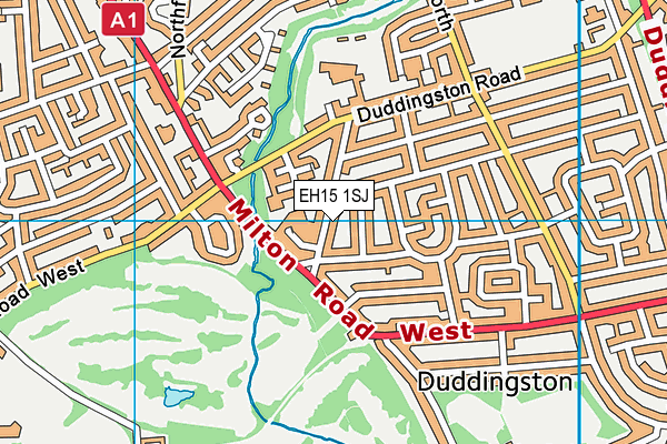 EH15 1SJ map - OS VectorMap District (Ordnance Survey)