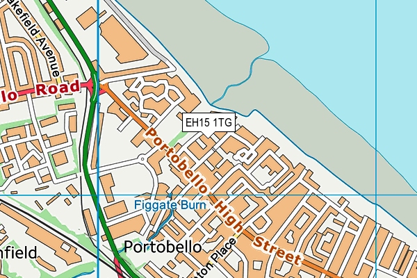 EH15 1TG map - OS VectorMap District (Ordnance Survey)