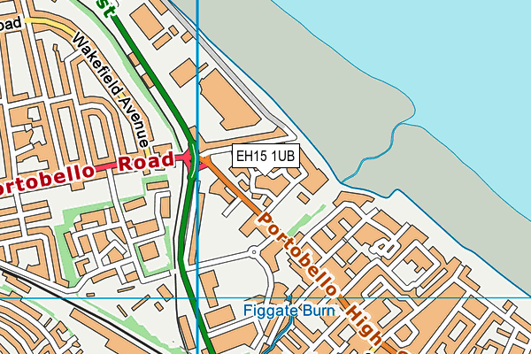 EH15 1UB map - OS VectorMap District (Ordnance Survey)