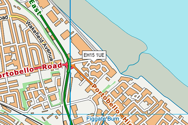 EH15 1UE map - OS VectorMap District (Ordnance Survey)