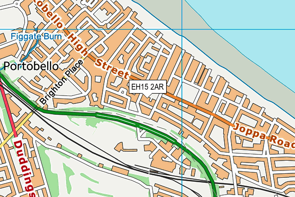 EH15 2AR map - OS VectorMap District (Ordnance Survey)