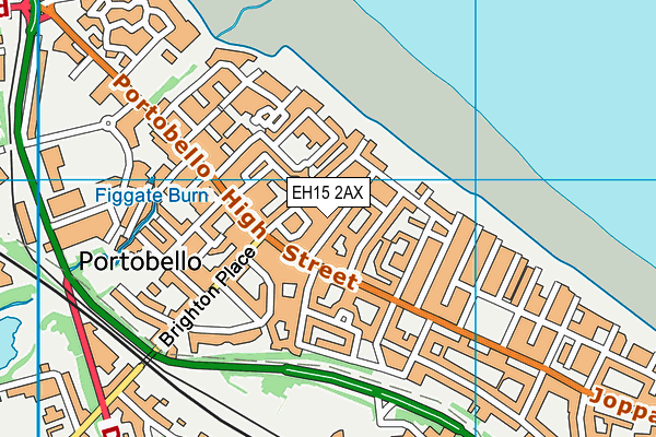 EH15 2AX map - OS VectorMap District (Ordnance Survey)