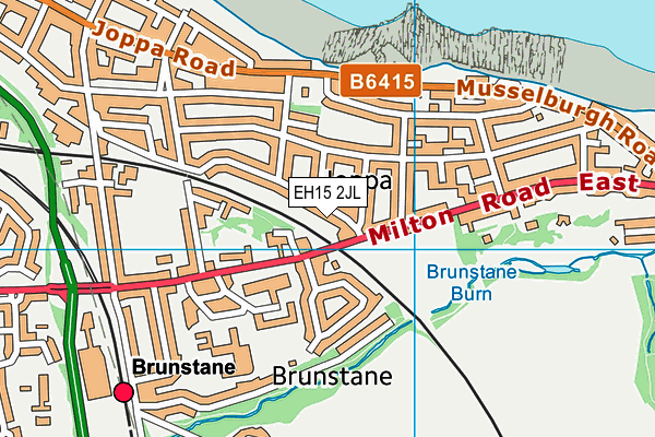 EH15 2JL map - OS VectorMap District (Ordnance Survey)