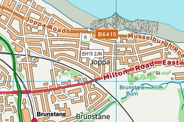 EH15 2JN map - OS VectorMap District (Ordnance Survey)