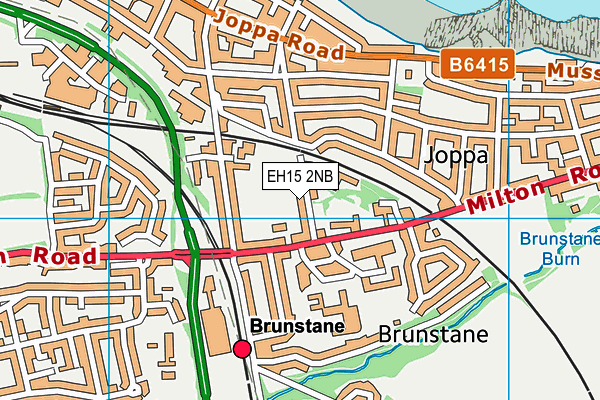 EH15 2NB map - OS VectorMap District (Ordnance Survey)