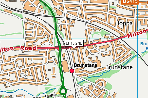 EH15 2NE map - OS VectorMap District (Ordnance Survey)