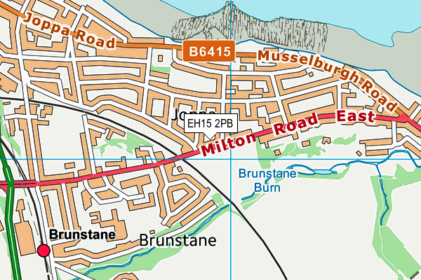 EH15 2PB map - OS VectorMap District (Ordnance Survey)
