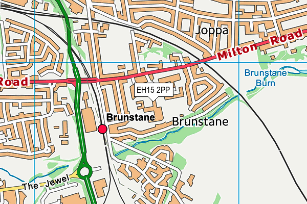 EH15 2PP map - OS VectorMap District (Ordnance Survey)