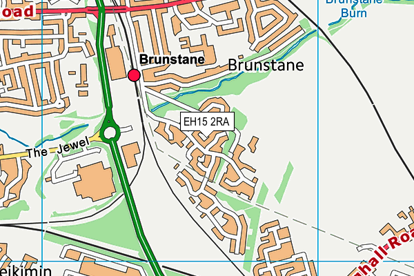 EH15 2RA map - OS VectorMap District (Ordnance Survey)