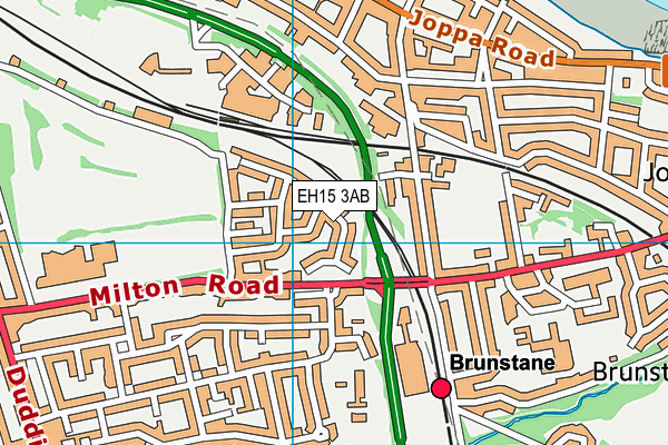 EH15 3AB map - OS VectorMap District (Ordnance Survey)