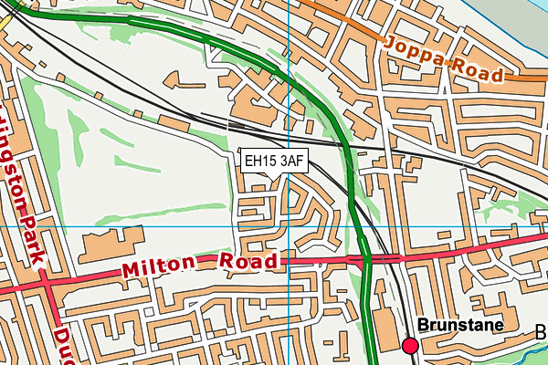 EH15 3AF map - OS VectorMap District (Ordnance Survey)