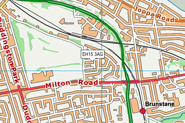 EH15 3AG map - OS VectorMap District (Ordnance Survey)