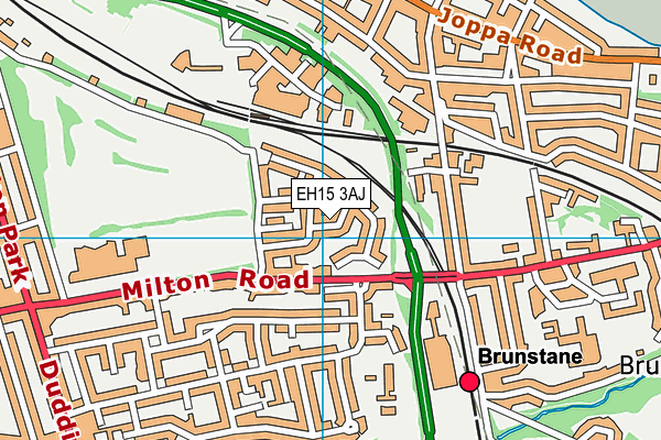 EH15 3AJ map - OS VectorMap District (Ordnance Survey)