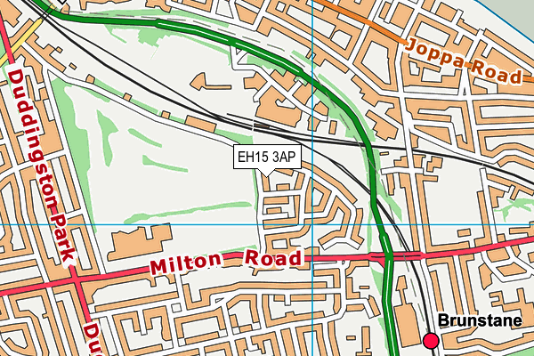 EH15 3AP map - OS VectorMap District (Ordnance Survey)