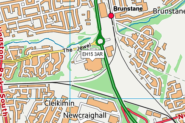 EH15 3AR map - OS VectorMap District (Ordnance Survey)