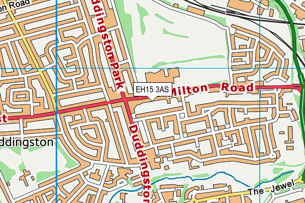 EH15 3AS map - OS VectorMap District (Ordnance Survey)