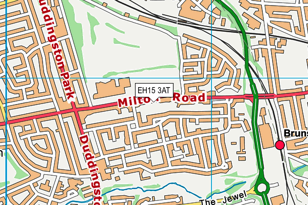 EH15 3AT map - OS VectorMap District (Ordnance Survey)