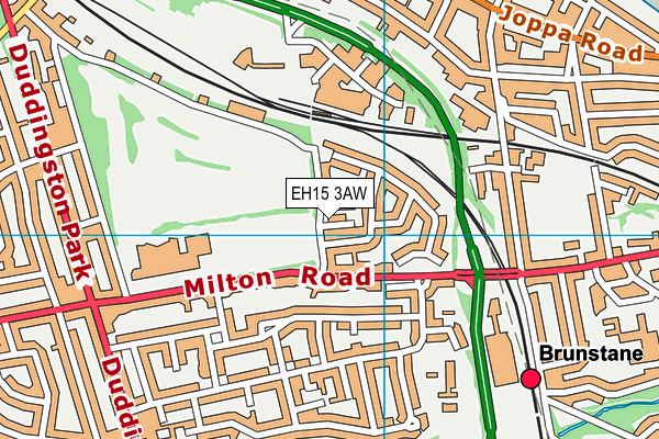 EH15 3AW map - OS VectorMap District (Ordnance Survey)