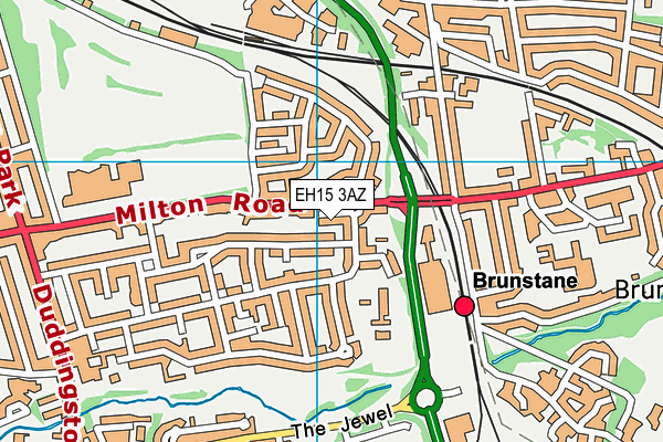 EH15 3AZ map - OS VectorMap District (Ordnance Survey)