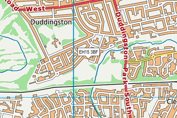 EH15 3BF map - OS VectorMap District (Ordnance Survey)