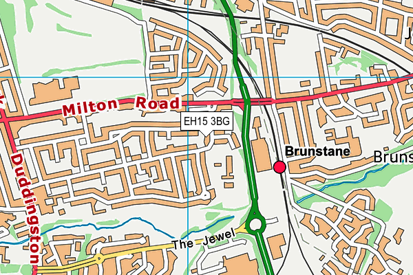 EH15 3BG map - OS VectorMap District (Ordnance Survey)