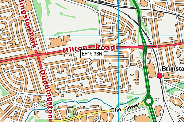 EH15 3BN map - OS VectorMap District (Ordnance Survey)