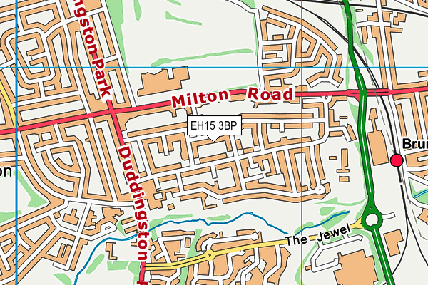 EH15 3BP map - OS VectorMap District (Ordnance Survey)