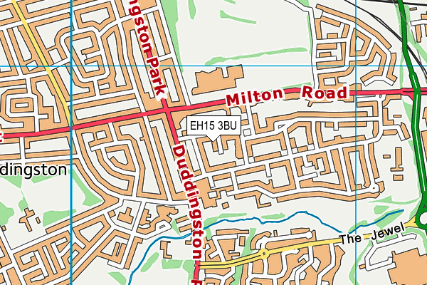 EH15 3BU map - OS VectorMap District (Ordnance Survey)