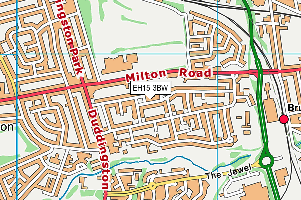 EH15 3BW map - OS VectorMap District (Ordnance Survey)