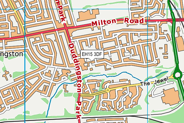 EH15 3DF map - OS VectorMap District (Ordnance Survey)