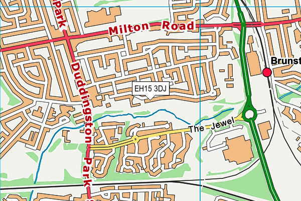 EH15 3DJ map - OS VectorMap District (Ordnance Survey)