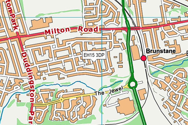 EH15 3DP map - OS VectorMap District (Ordnance Survey)