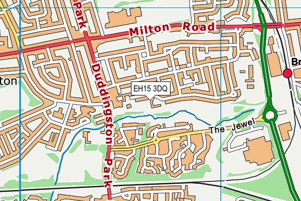 EH15 3DQ map - OS VectorMap District (Ordnance Survey)