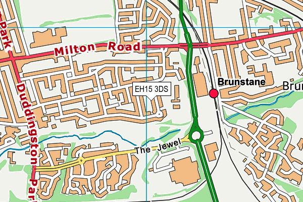 EH15 3DS map - OS VectorMap District (Ordnance Survey)