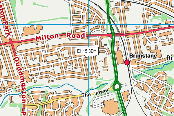 EH15 3DY map - OS VectorMap District (Ordnance Survey)