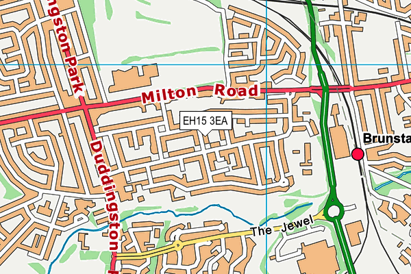 EH15 3EA map - OS VectorMap District (Ordnance Survey)