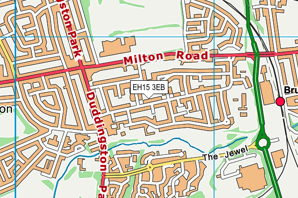 EH15 3EB map - OS VectorMap District (Ordnance Survey)