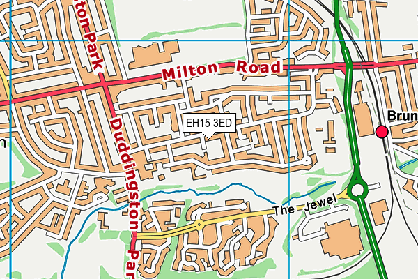 EH15 3ED map - OS VectorMap District (Ordnance Survey)