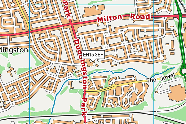 EH15 3EF map - OS VectorMap District (Ordnance Survey)