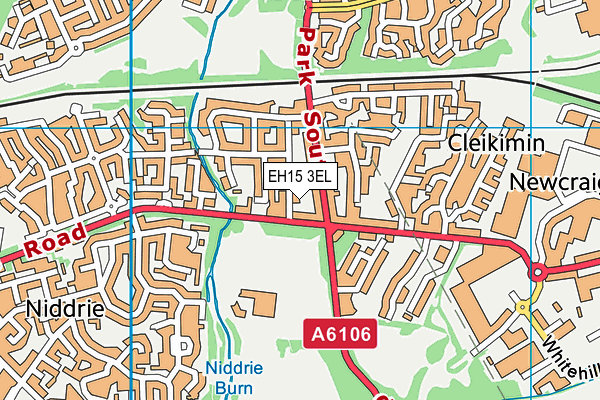 EH15 3EL map - OS VectorMap District (Ordnance Survey)