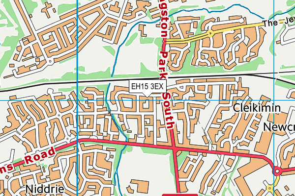 EH15 3EX map - OS VectorMap District (Ordnance Survey)