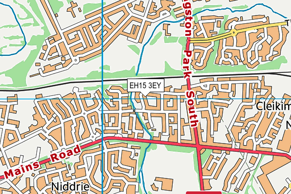 EH15 3EY map - OS VectorMap District (Ordnance Survey)