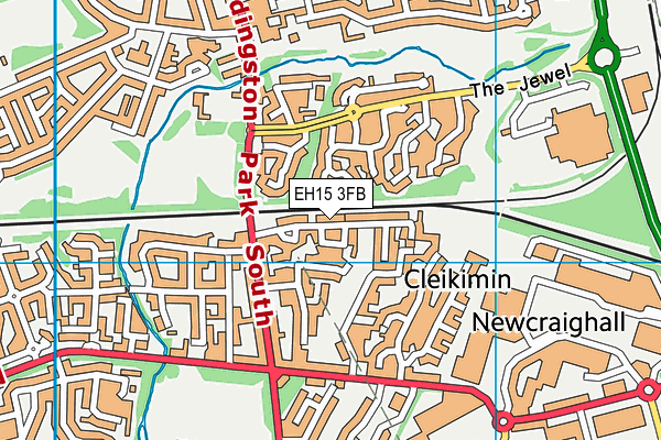 EH15 3FB map - OS VectorMap District (Ordnance Survey)